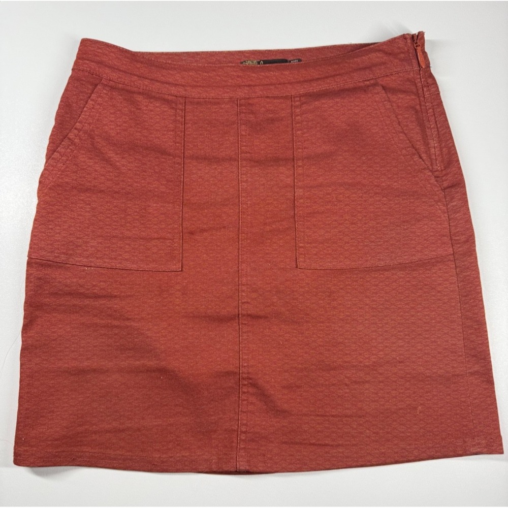 prAna Rust Red / Orange Skirt | Women's Size 2 | Pockets & Side Zip XS Fall